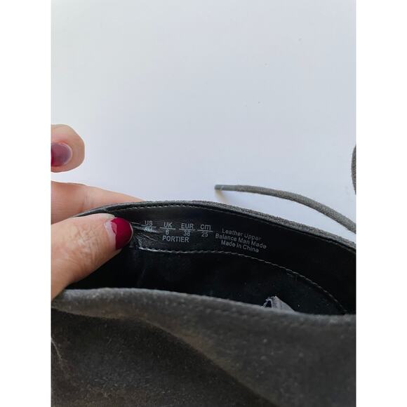 Franco Sarto Suede Leather Bootie Boots Dark Gray Size 8 - Picture 6 of 8